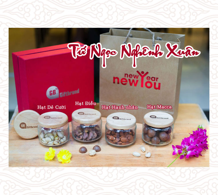 Quà tết - Tứ Ngọc Nghênh Xuân