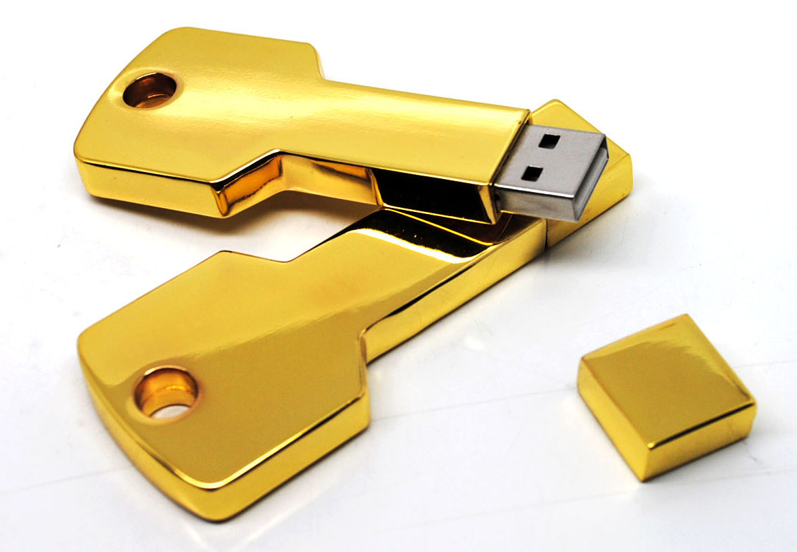 quà tặng usb chìa khóa vàng usk06