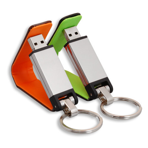 quà tặng khách hàng usb da có móc usl10