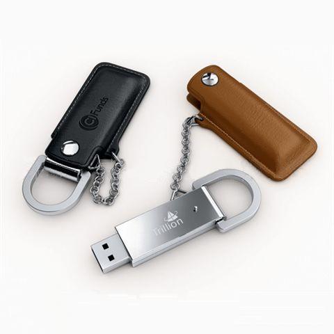 quà tặng doanh nghiệp usb da móc khóa usl05