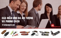 Quà tặng usb chất liệu da